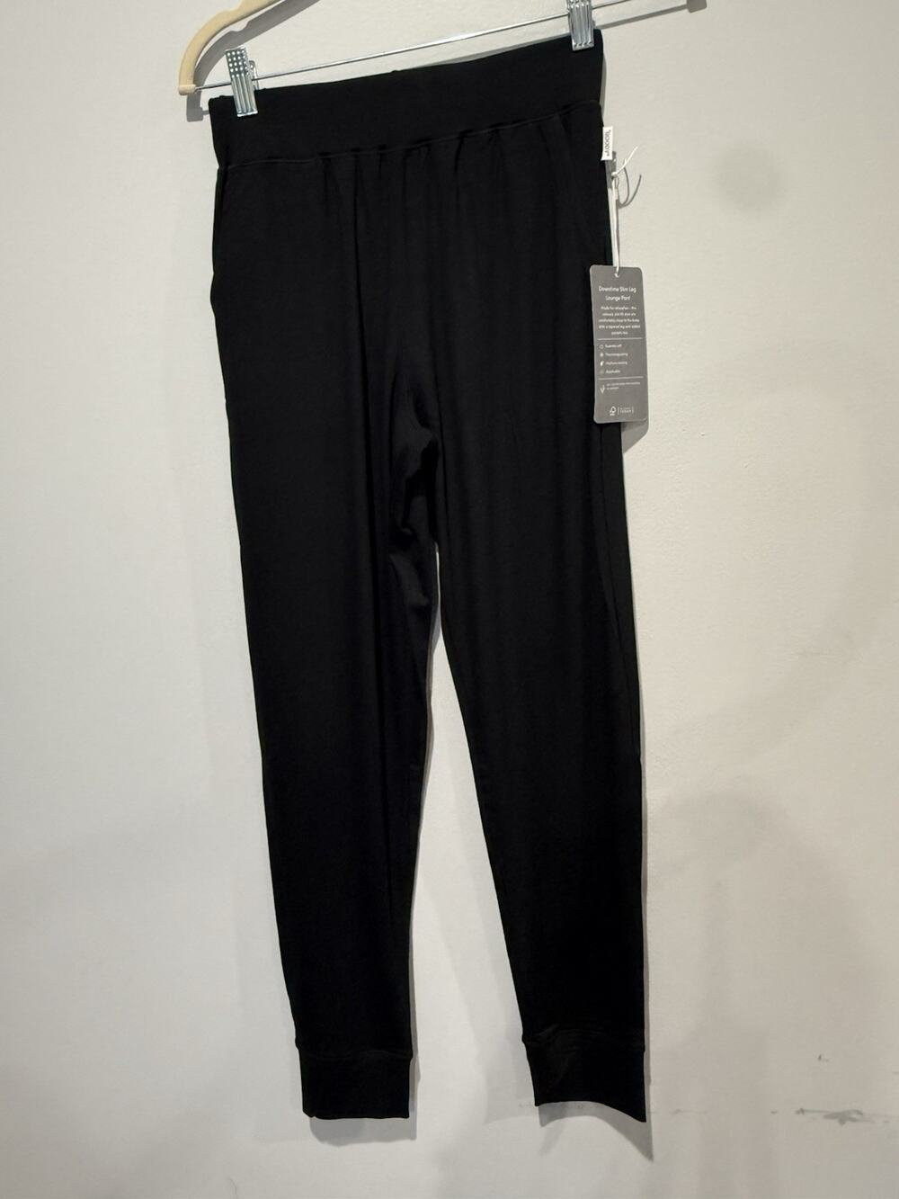 NWT Boody Women's Downtime Slim Leg Bamboo Lounge Pants Black Size XXS